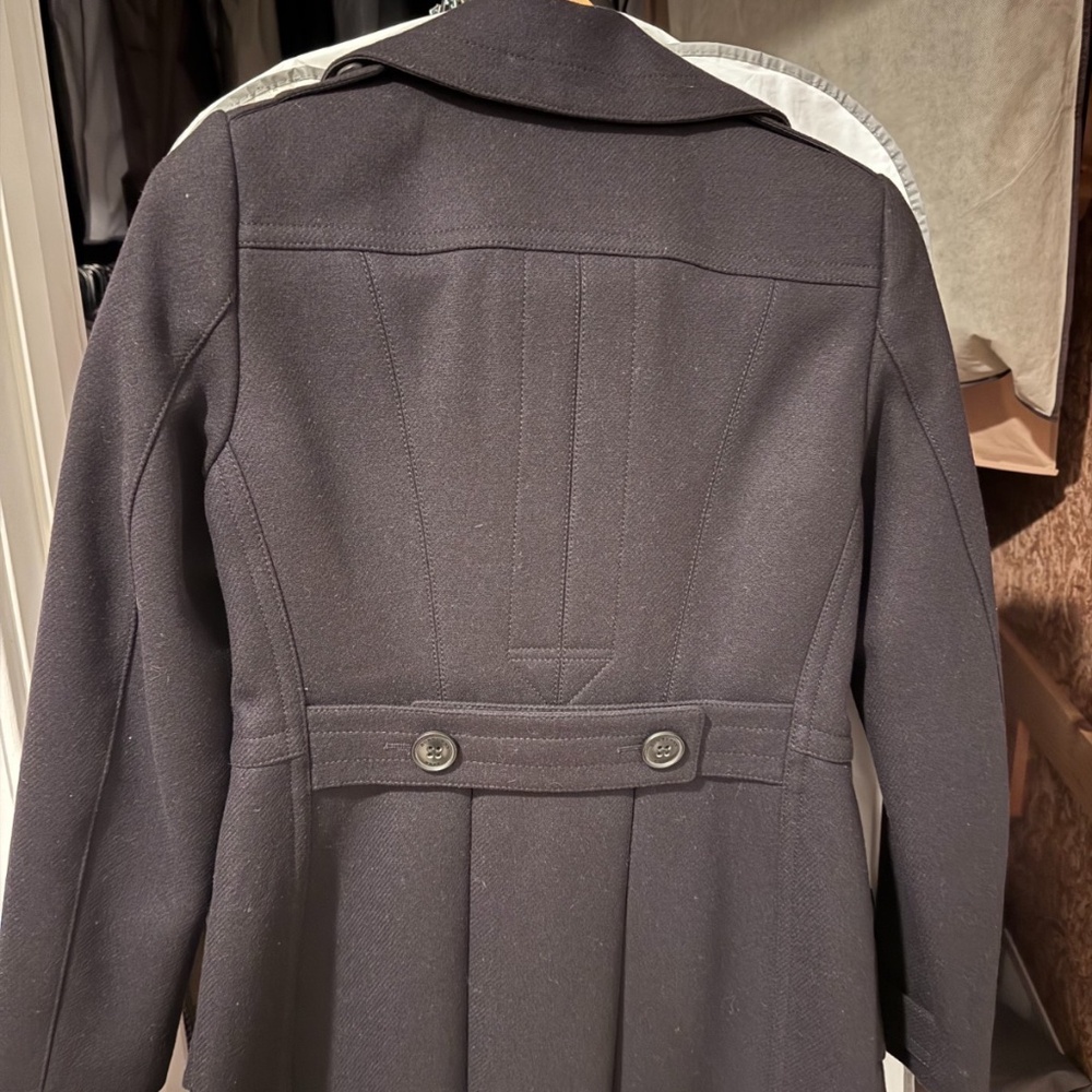 NWOT Burberry Brit Newmont Double-Breasted Wool-Cashmere Peacoat, size 4 - Picture 4 of 8